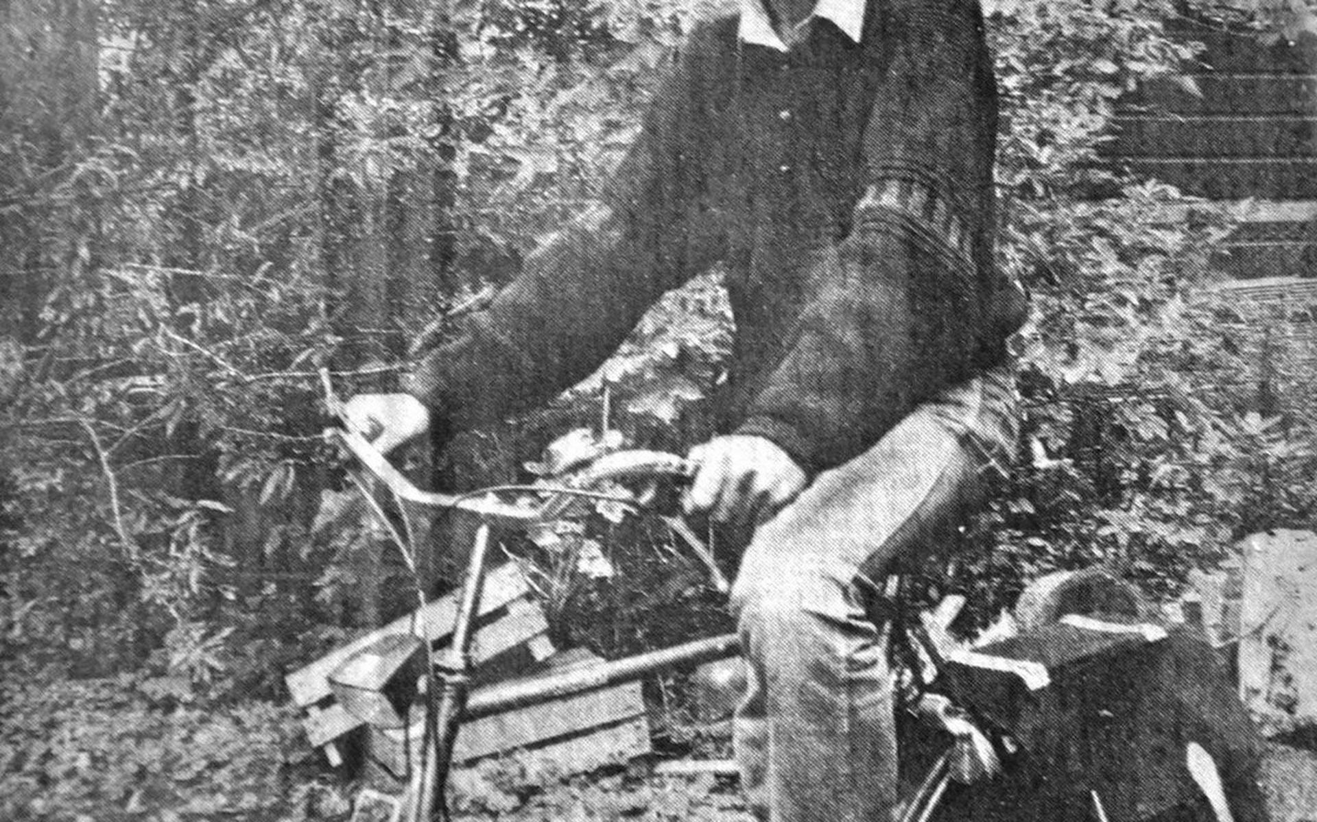 Albert op de fiets.