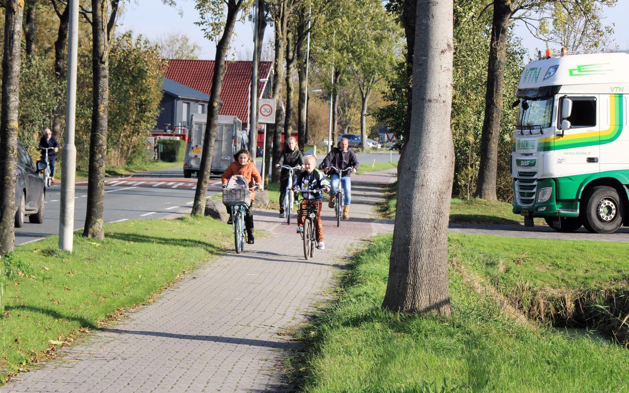 Het fietspad langs de Doniaweg in Hallum is al jaren een bron van ergernis en vaak nemen fietsers daarom nu de rijweg. Het dorp vindt dat de gemeente hier echt iets aan moet doen, maar die heeft nu aangegeven dat er tot 2029 geen geld voor is.