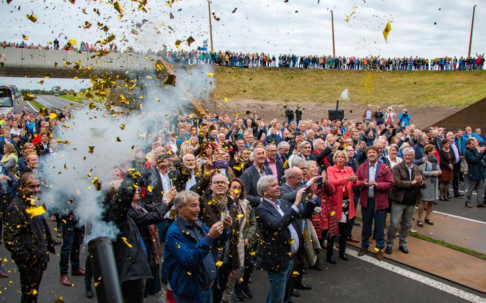 De feestelijke opening van de Sintrale As in 2016.